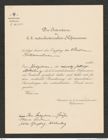 k.k. naturhistorisches Hofmuseum, Intendanzakten 1885-1896 (Hauer), Aktenzahl Z.58/1890, Seite 1